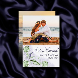 Coastal Chic   Purple and Green Nautical Photo Announcement