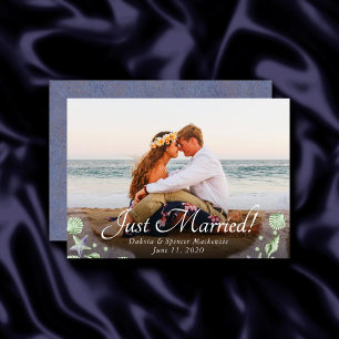 Coastal Chic   Purple and Green Nautical Photo Announcement