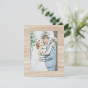 Coastal Chic Sandy Neutral Elegant Wedding Thank You Card