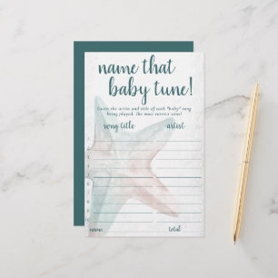 Coastal Chic Teal Starfish Name that Tune Game