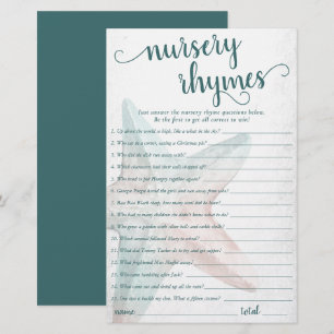 Coastal Chic   Teal Starfish Nursery Rhymes Quiz