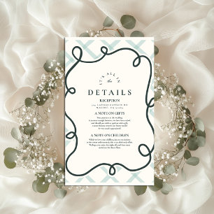 Coastal Chic Wedding Enclosure Card