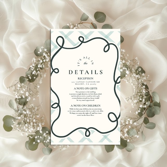 Coastal Chic Wedding Enclosure Card (Creator Uploaded)