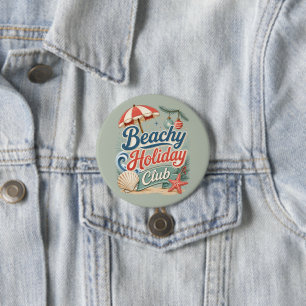 Coastal Christmas Beachy Holiday Club 7.5 Cm Round Badge