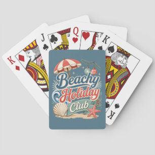 Coastal Christmas Beachy Holiday Club Playing Cards