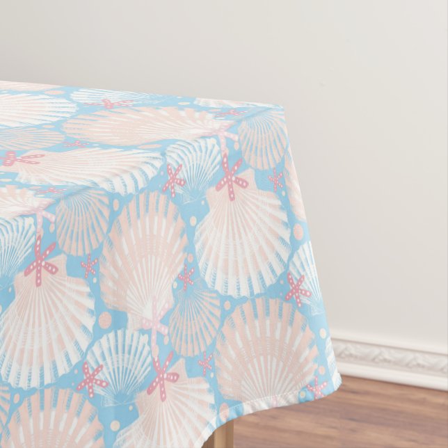 Coastal Christmas blue   Tablecloth (In Situ)