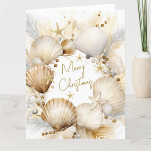 Coastal Christmas Card Personalizable