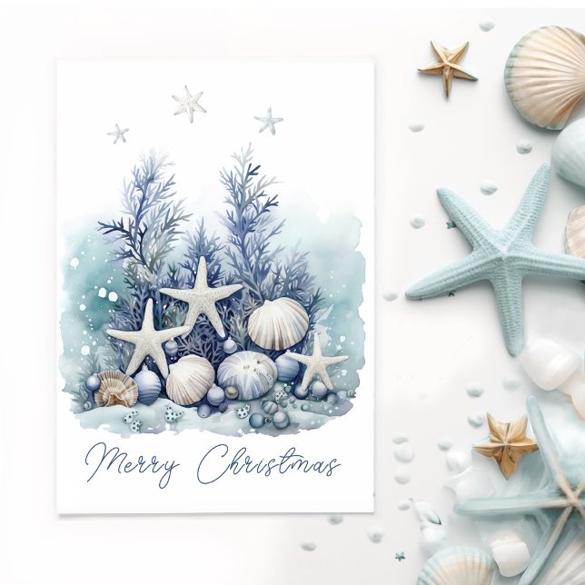 Coastal Christmas Card Personalizable (Creator Uploaded)