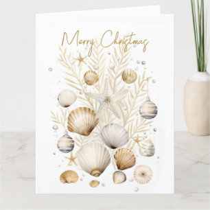 Coastal Christmas Card Personalizable