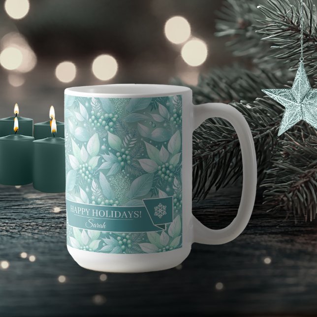 Coastal Christmas Foliage Berries Pattern#7 ID1009 Coffee Mug (Creator Uploaded)