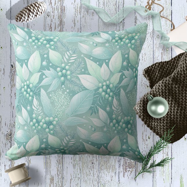 Coastal Christmas Foliage Berries Pattern#7 ID1009 Cushion (Creator Uploaded)