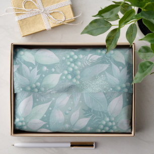 Coastal Christmas Foliage Berries Pattern#7 ID1009 Tissue Paper