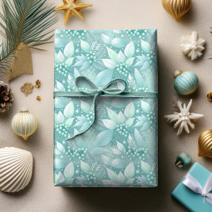 Coastal Christmas Foliage Berries Pattern#7 ID1009 Wrapping Paper