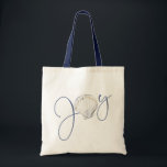 Coastal Christmas Joy Seashell Nautical Holiday Tote Bag<br><div class="desc">Coastal Christmas Joy Seashell Nautical Holiday Tote Bag featuring elegant yet rustic typography of Joy with a watercolor seashell as the "o". Perfect for the holiday season or just for someone who loves the ocean or collecting shells.</div>