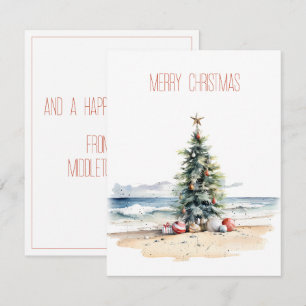 Coastal Christmas on the Beach Card