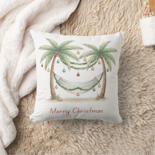 Coastal Christmas Palm Trees With Hammock Cushion