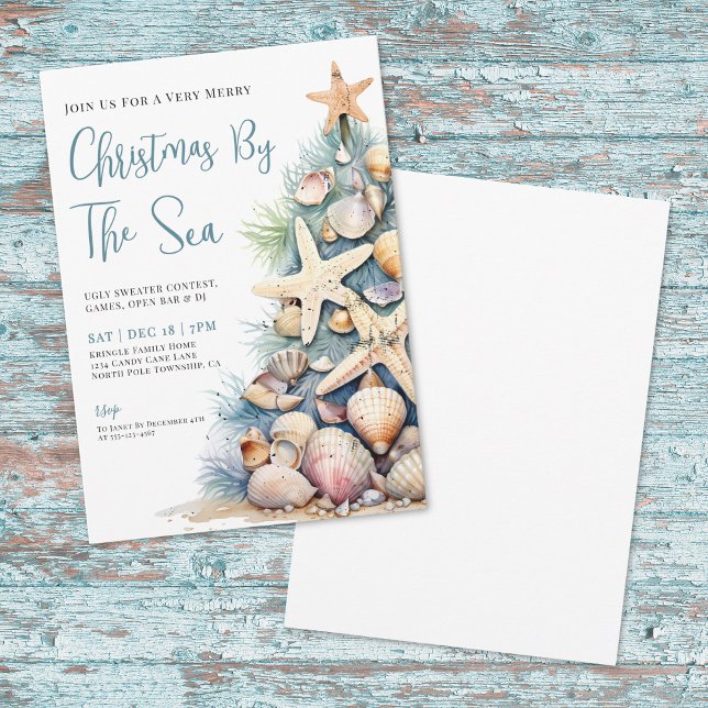 Coastal Christmas Party Invitation (Coastal Christmas Party Invitation)