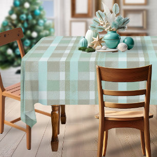Coastal Christmas Plaid Pattern#2 ID1009 Tablecloth