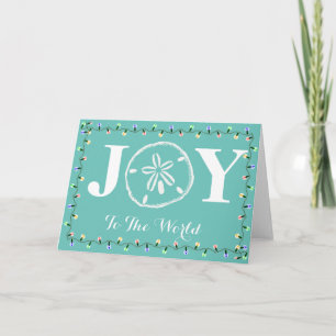 Coastal Christmas Sand Dollar Holiday Card
