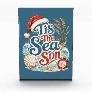 Coastal Christmas Tis Sea Son Typography Photo Block
