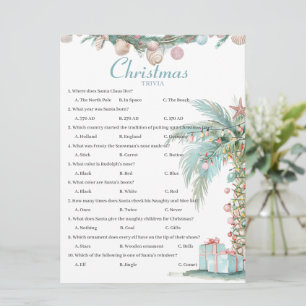 Coastal Christmas Trivia game card