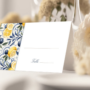 Coastal Citrus Elegance Wedding Place Card