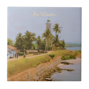 Coastal city of Galle, Sri Lanka Travel Souvenir Ceramic Tile