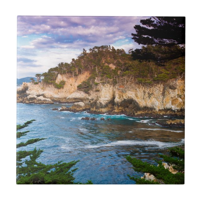 Coastal Cliff Landscape Ceramic Tile (Front)