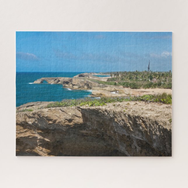Coastal Cliffs and Beaches at Cueva del Indio Jigsaw Puzzle (Horizontal)