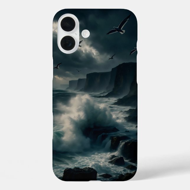 Coastal cliffs during a storm Case-Mate iPhone case (Back)