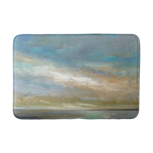 Coastal Clouds with Ocean Bath Mat (Front)