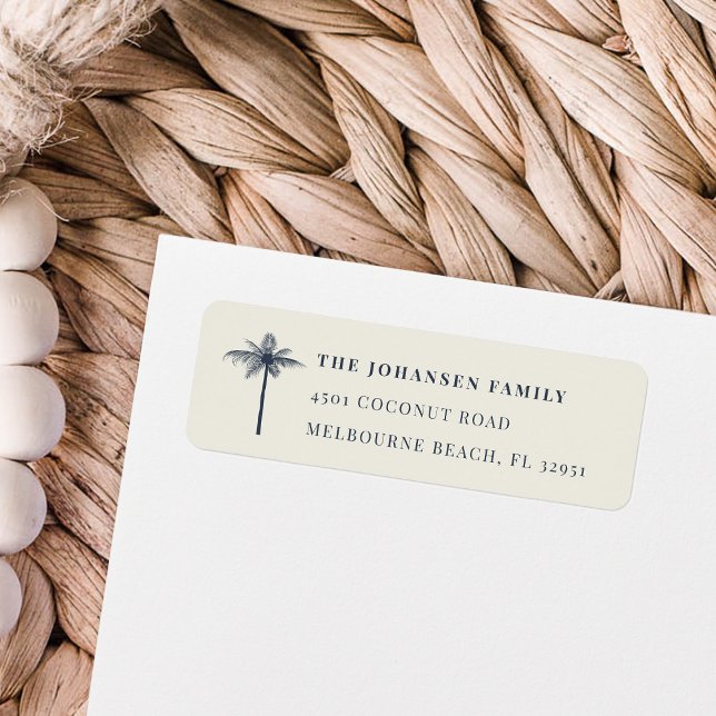 Coastal Coconut Palm Return Address Return Address Label (Creator Uploaded)
