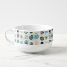 Coastal colours - Large latte or soup mug
