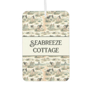 Coastal Cottage Lighthouse Pattern Car Air Freshener