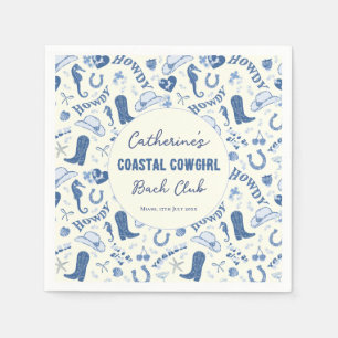 Coastal Cowgirl Bach Club Fun Pattern Napkin