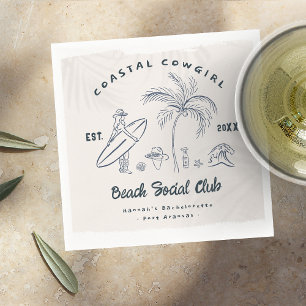 Coastal Cowgirl Bachelorette  Napkin