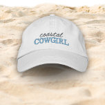 Coastal Cowgirl Bachelorette Party Favour Embroidered Hat<br><div class="desc">Coastal Cowgirl Bachelorette Party Favour Embroidered Baseball Cap Get ready to top off your bachelorette bash with a touch of western charm and beachside flair with our Coastal Cowgirl Embroidered Baseball Cap. Perfect for adding a bit of style and practicality to your celebration, this cap blends the relaxed vibes of...</div>