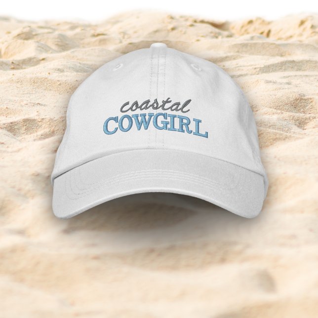 Coastal Cowgirl Bachelorette Party Favour Embroidered Hat (coastal cowgirl bachelorette favors embroidery baseball cap)