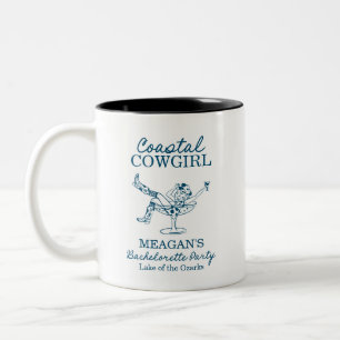Coastal Cowgirl Bachelorette Party Weekend  Two-Tone Coffee Mug