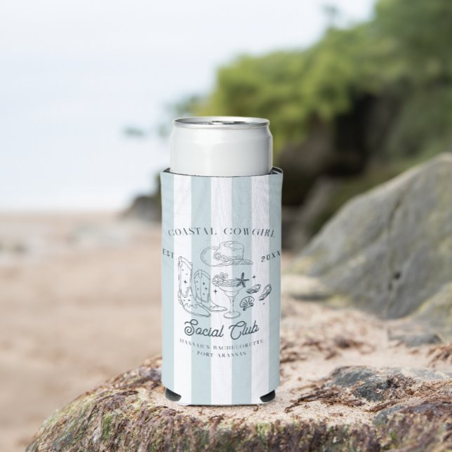 Coastal Cowgirl Bachelorette  Seltzer Can Cooler (Creator Uploaded)