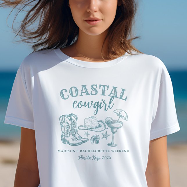 Coastal Cowgirl Bachelorette  T-Shirt (Creator Uploaded)
