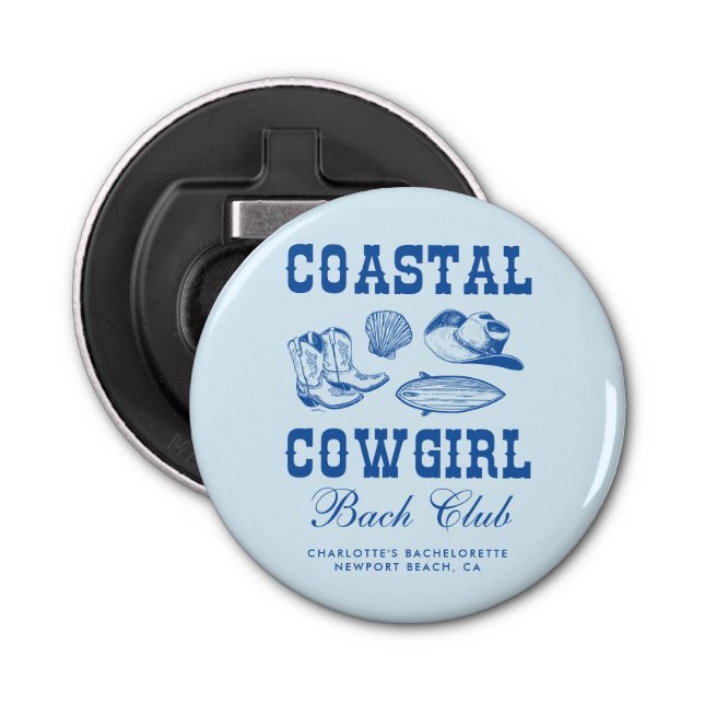 Coastal Cowgirl Bachelorette Weekend Bottle Opener (Front)