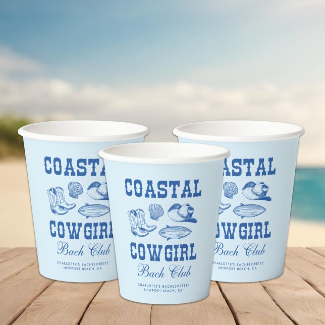 Coastal Cowgirl Bachelorette Weekend Paper Cups (Creator Uploaded)