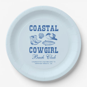 Coastal Cowgirl Bachelorette Weekend Paper Plate