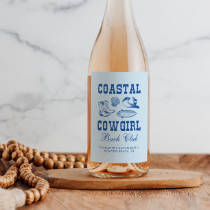 Coastal Cowgirl Bachelorette Weekend Wine Label