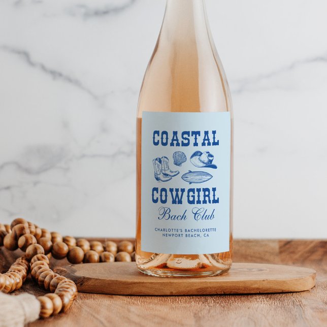 Coastal Cowgirl Bachelorette Weekend Wine Label (Creator Uploaded)