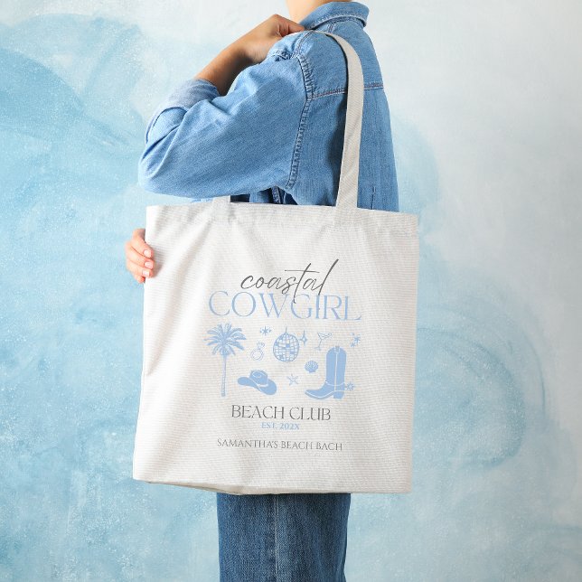Coastal Cowgirl Beach Club Bachelorette Favours Tote Bag (Coastal Cowgirl Bachelorette Favors Tote Bag)
