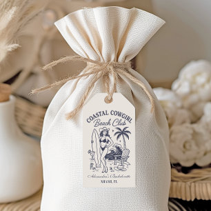 Coastal Cowgirl Beach Club Bachelorette Gift Tags