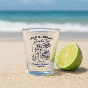Coastal Cowgirl Beach Club Bachelorette Shot Glass