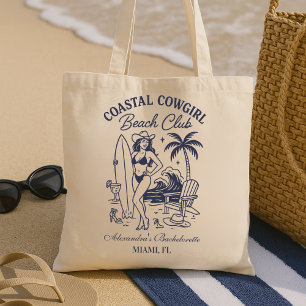 Coastal Cowgirl Beach Club Bachelorette Tote Bag